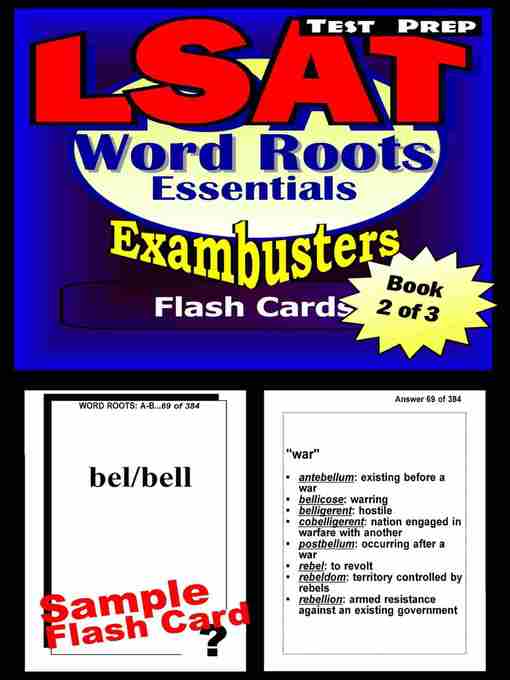 Cover image for LSAT Test Prep Essential Word Roots - Exambusters Flash Cards - Workbook 2 of 3